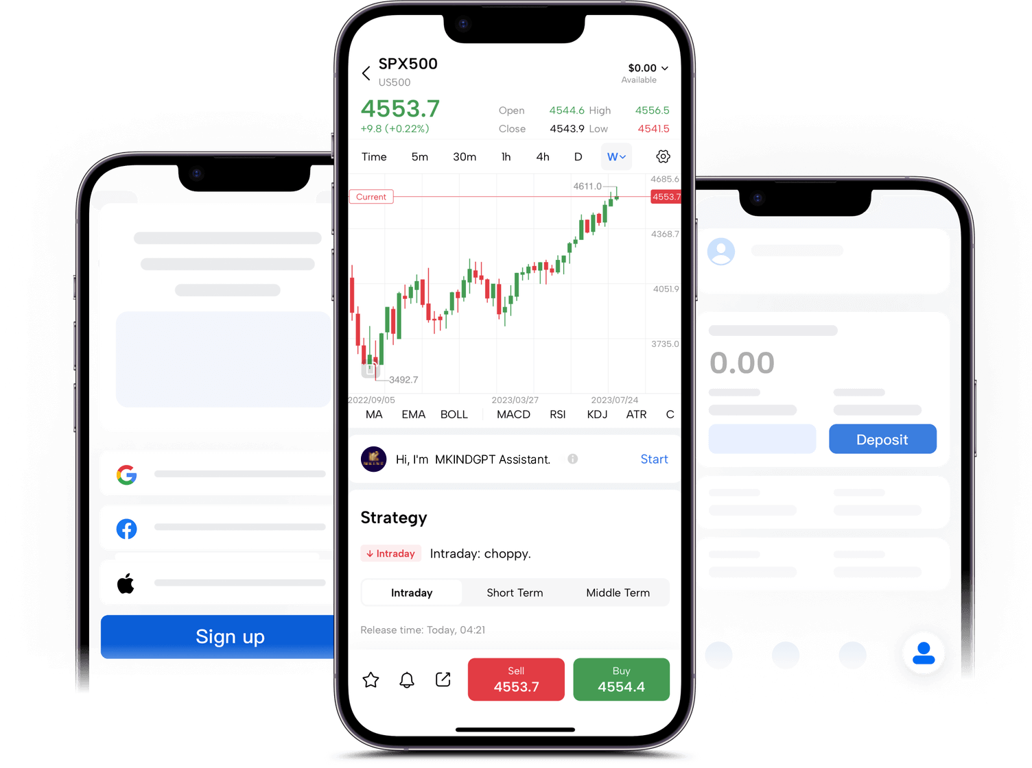 MKing移动App操作界面。
